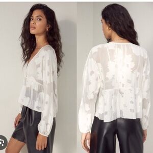Aritzia Wilfred Peplum Top